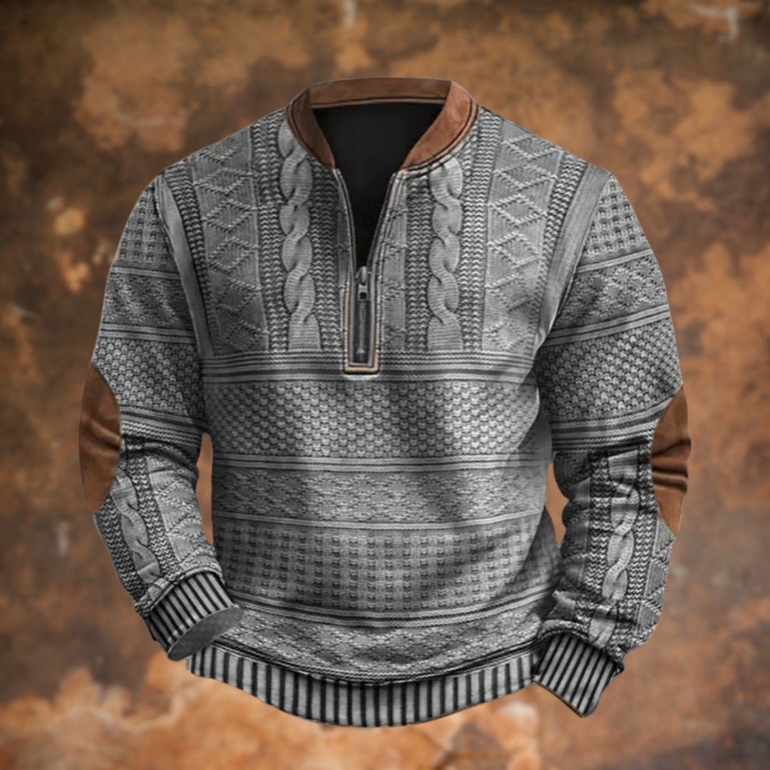 Jean  - Pull en tricot avec fermeture éclair