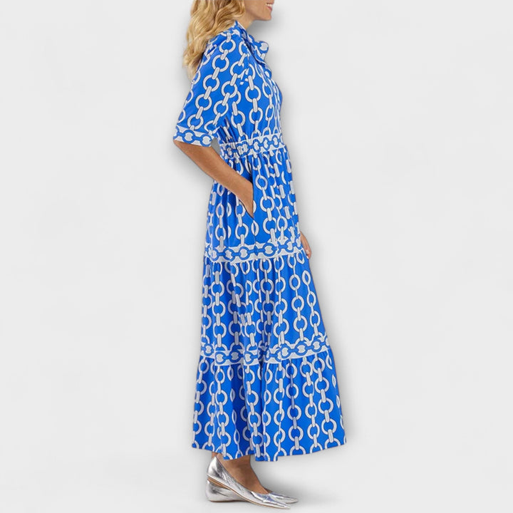 Sofia - Robe midi avec détails en chaîne