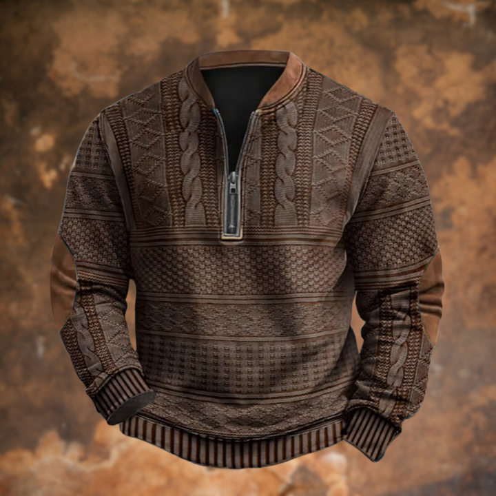 Jean  - Pull en tricot avec fermeture éclair