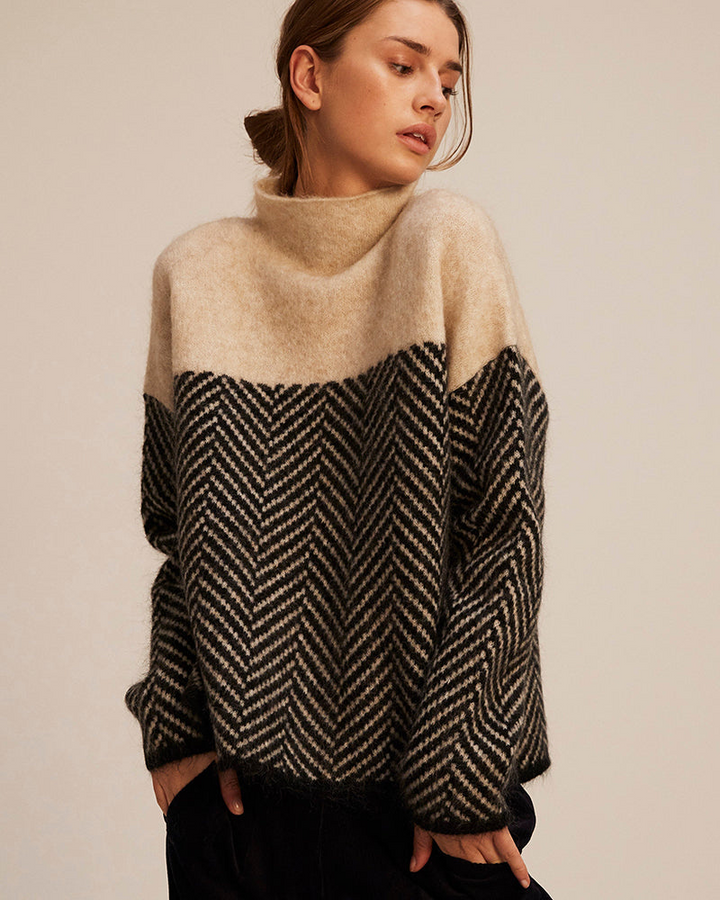 Norah | Pull en Coton à Col Montant