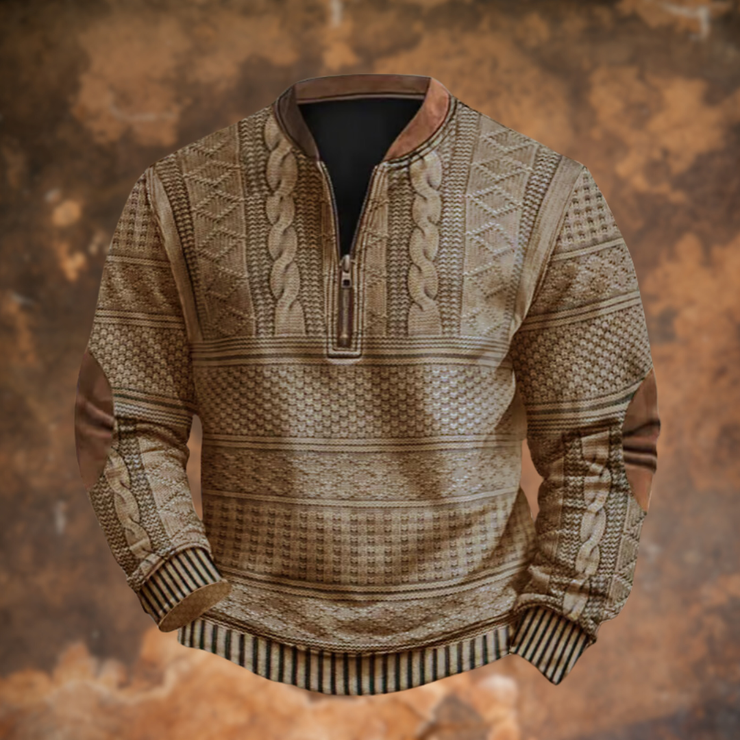 Jean  - Pull en tricot avec fermeture éclair