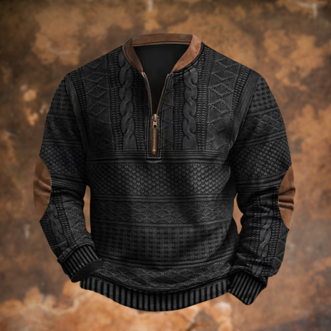Jean  - Pull en tricot avec fermeture éclair