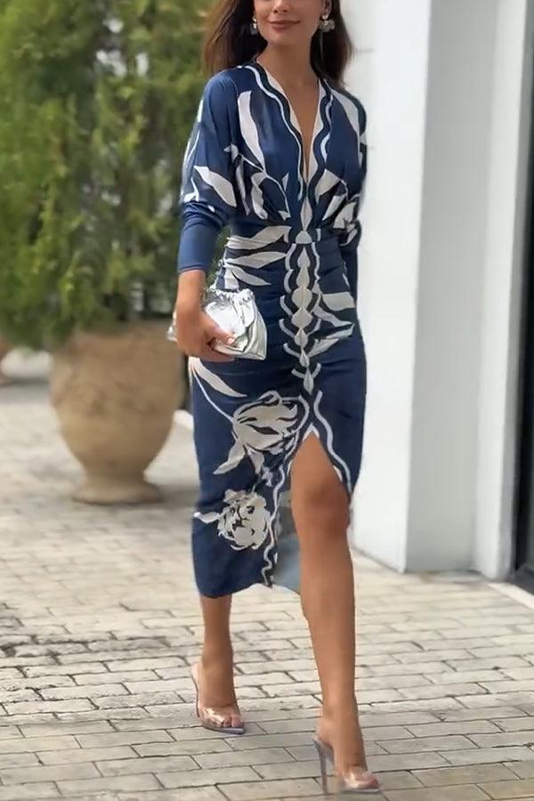 Eva | Robe Midi Dolman Imprimée Unique Sun Escape