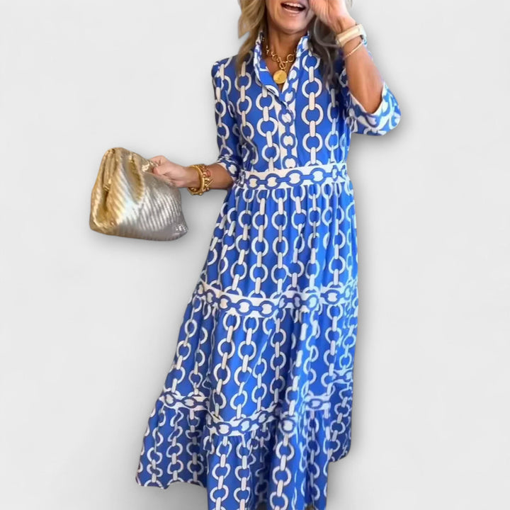 Sofia - Robe midi avec détails en chaîne