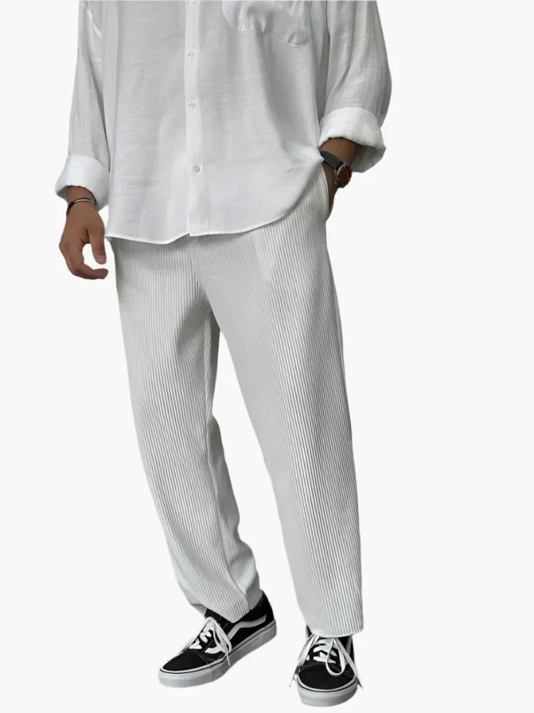 Mathis - Pantalons Plissés Relax Fit