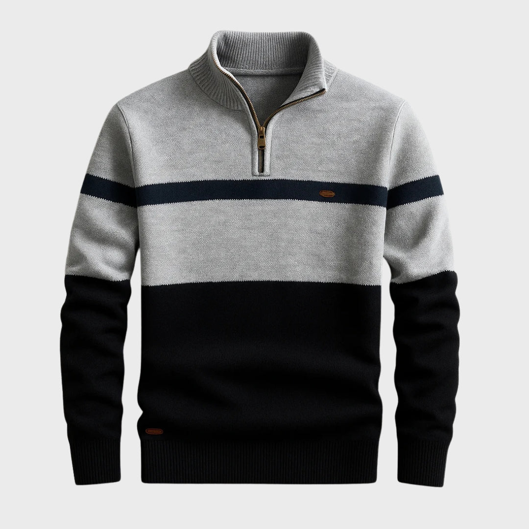 Louis - Sweat-shirt Classique à Fermeture Quart