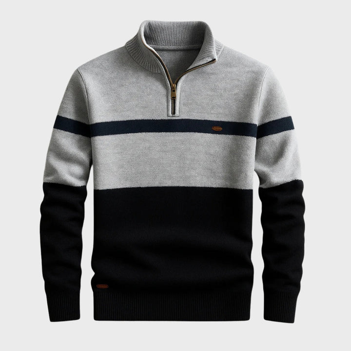 Louis - Sweat-shirt Classique à Fermeture Quart