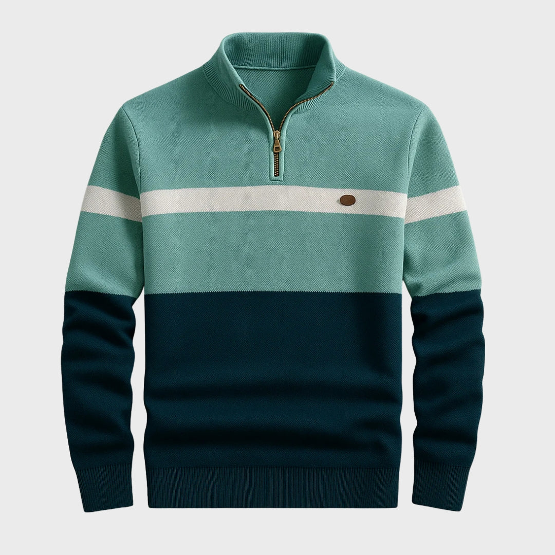Louis - Sweat-shirt Classique à Fermeture Quart