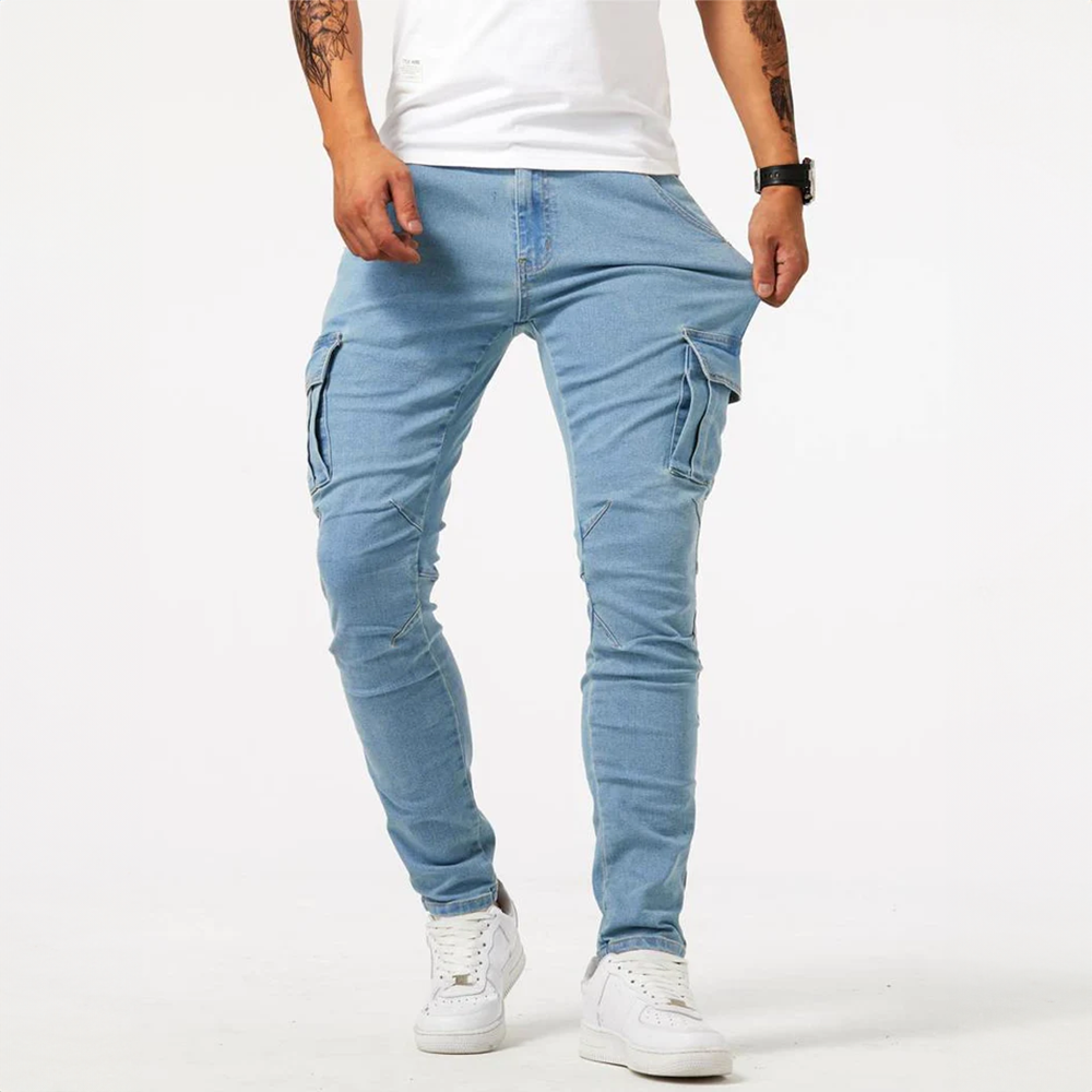 Jeans cargo extensibles