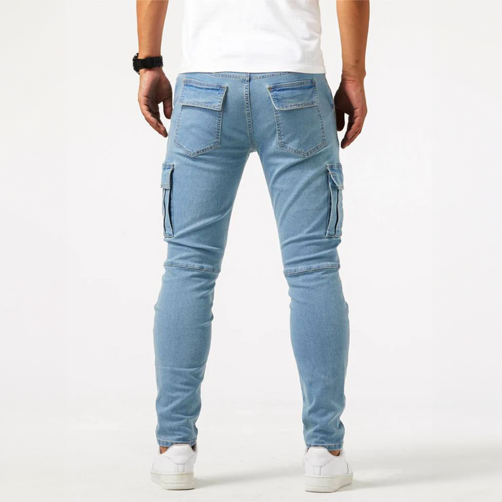Jeans cargo extensibles