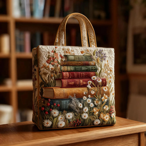 Sac matelassé fait main avec design floral