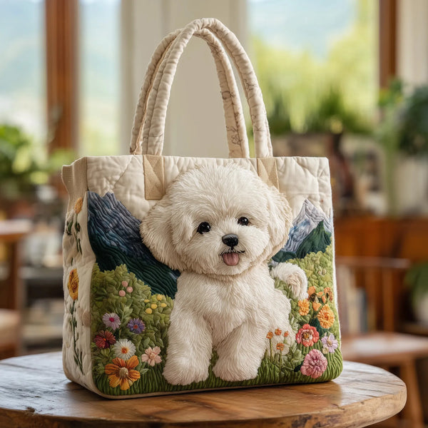 Sac à quilt fait main avec motif de chien