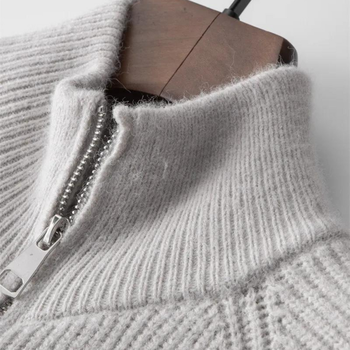 Artur - Pull en Tricot avec Fermeture Éclair