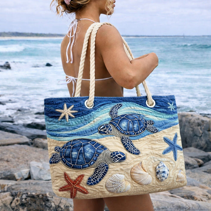 Sac de plage fait main | Tortue Évasion Océan