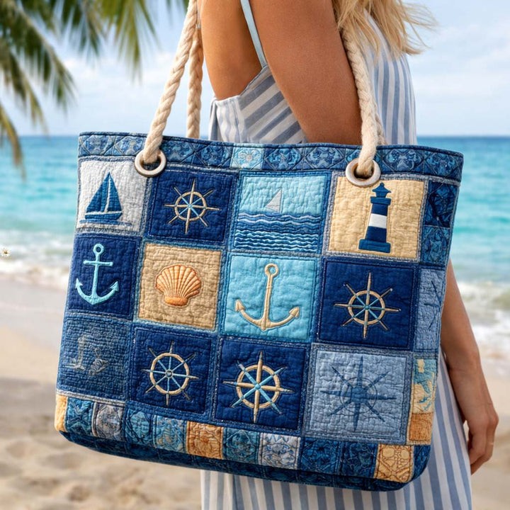 Sac de plage fait main | Bleu nautique
