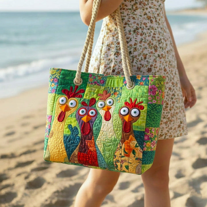 Sac de plage fait main | Poule Funky