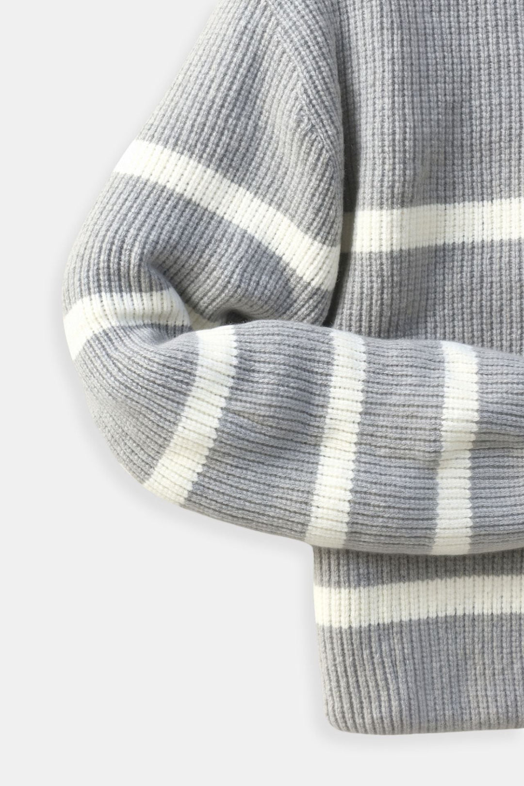 Mathis - Pull à Col Zippé Rayé