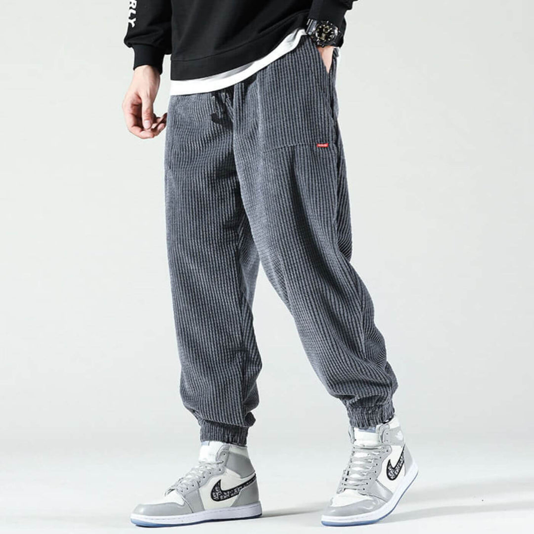 Pantalon de Jogging en Velours Côtelé pour Hommes