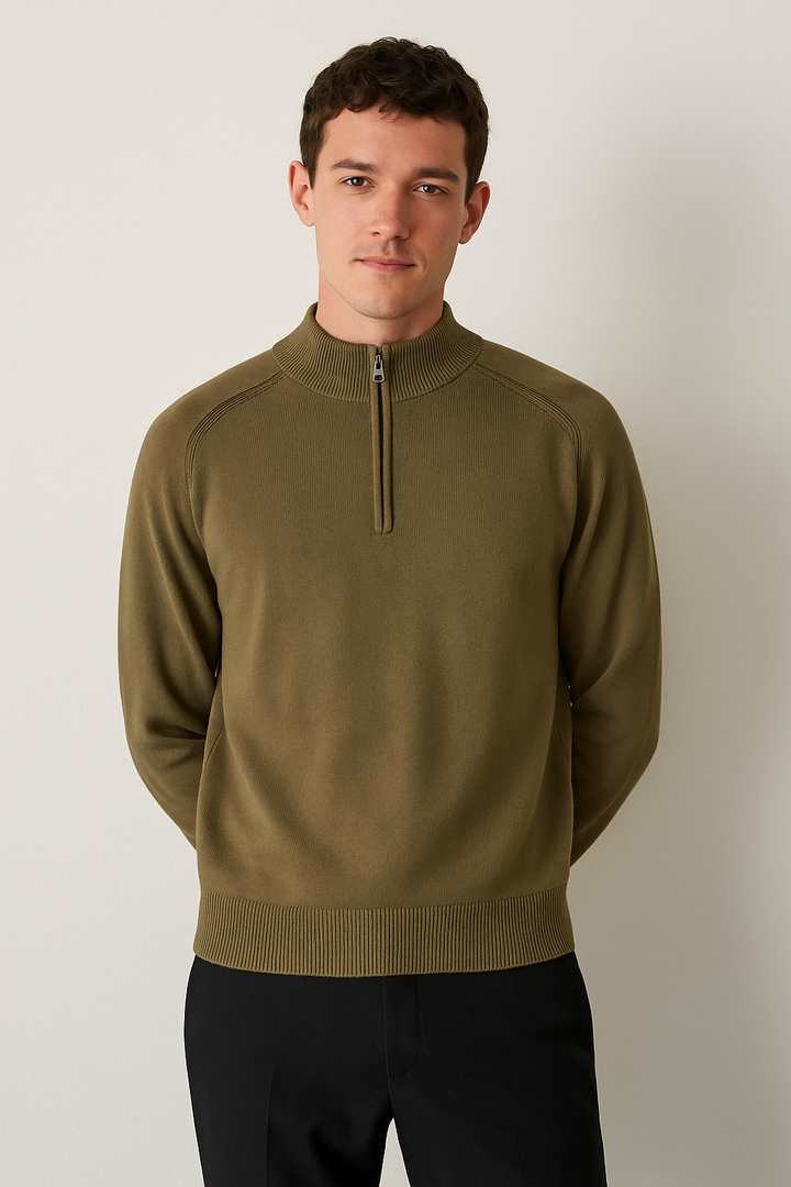 Pull en Tricot - Demi-Fermeture
