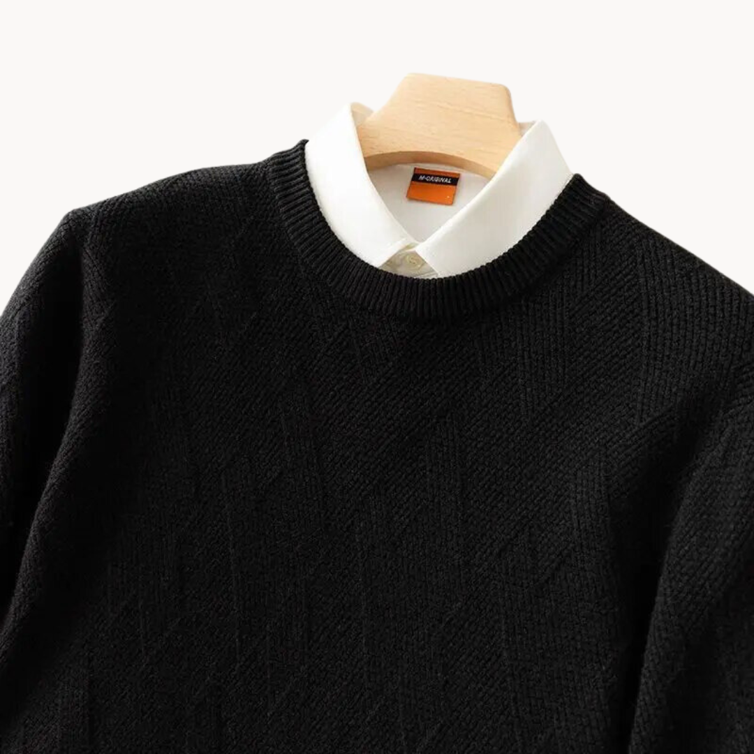Enzo - Pull en Tricot Jacquard