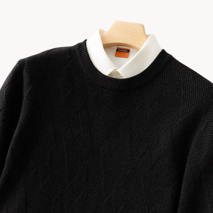 Enzo - Pull en Tricot Jacquard