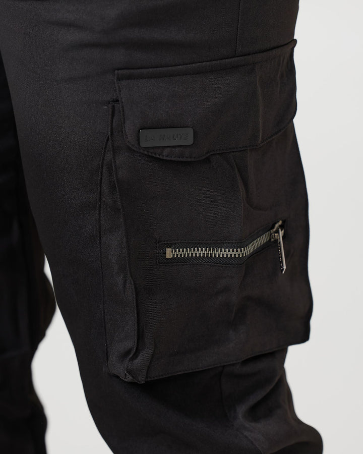 Louis - Pantalons Cargo Noirs