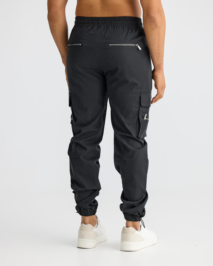 Louis - Pantalons Cargo Noirs