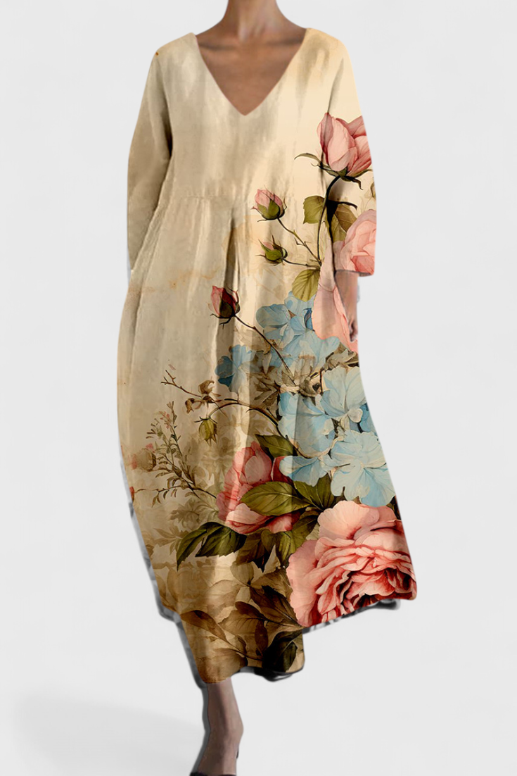 Ana - Robe fluide à motifs