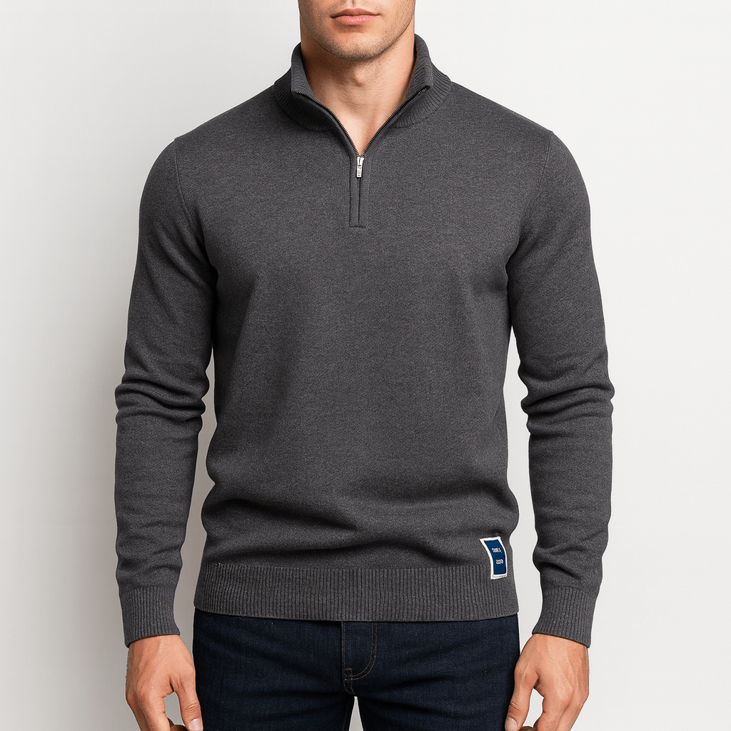 Sweater à Col Zippé - Ajusté