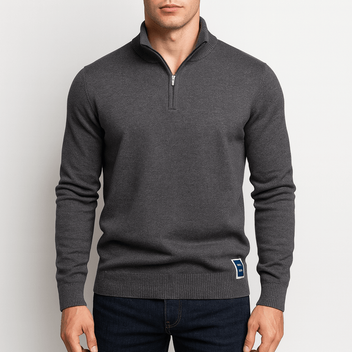 Sweater à Col Zippé - Ajusté