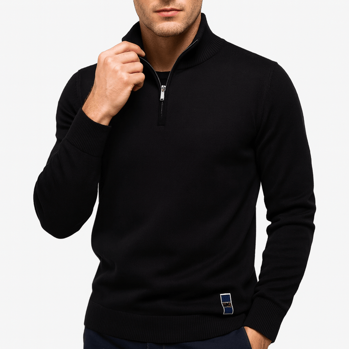 Sweater à Col Zippé - Ajusté