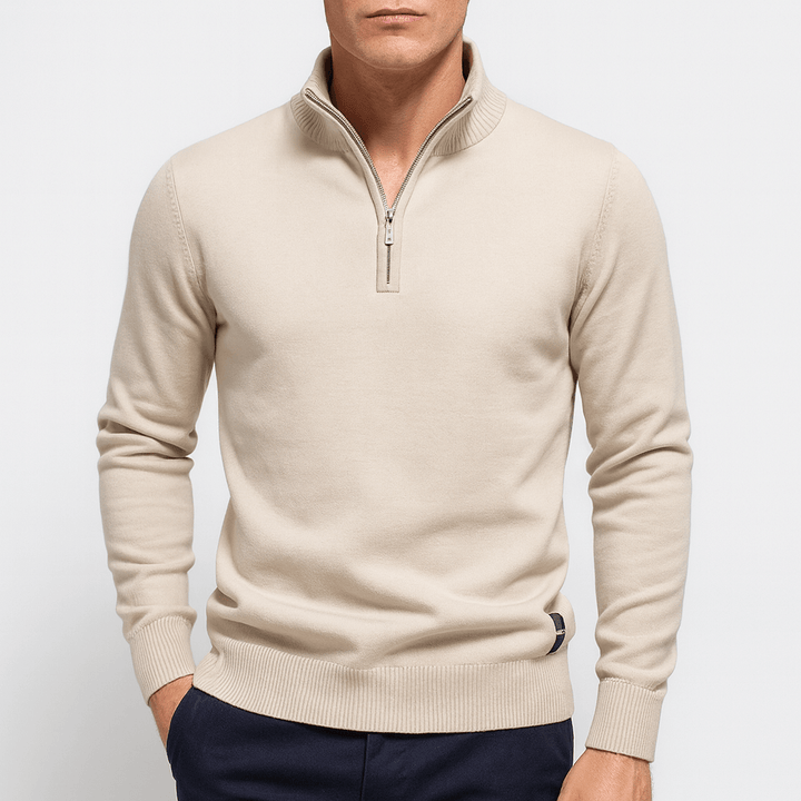 Sweater à Col Zippé - Ajusté