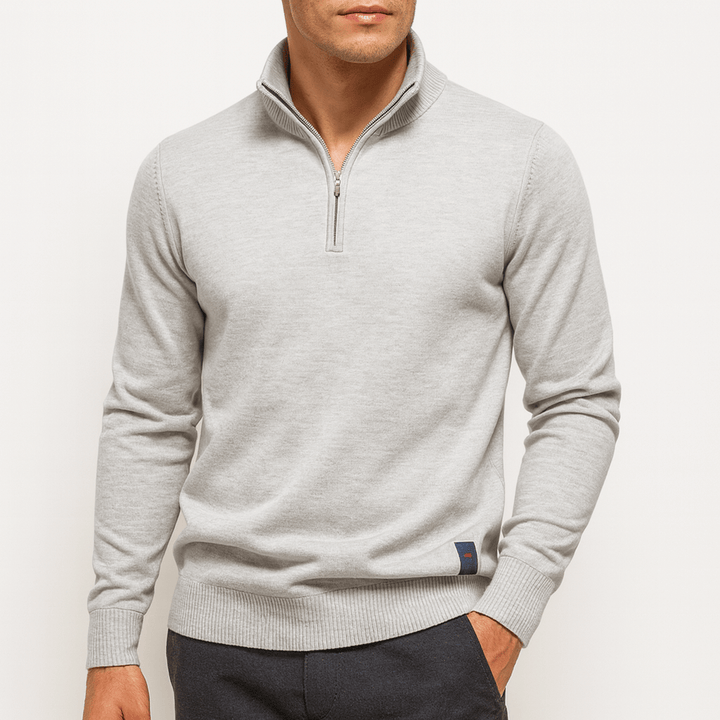Sweater à Col Zippé - Ajusté