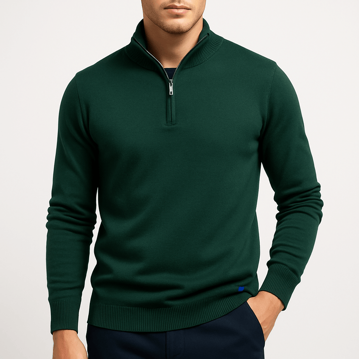 Sweater à Col Zippé - Ajusté