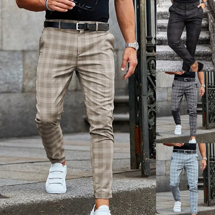 Pantalon à Carreaux Décontracté pour Hommes