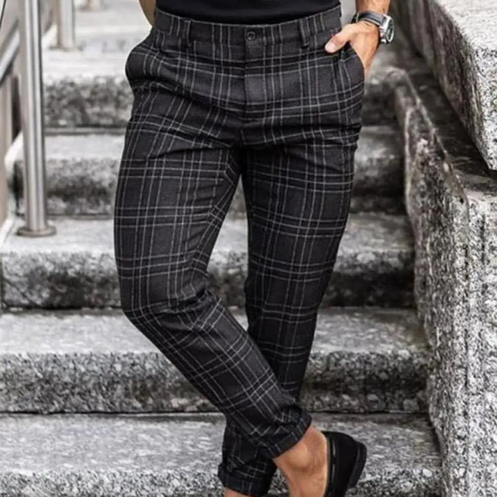 Pantalon à Carreaux Décontracté pour Hommes