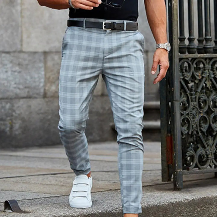 Pantalon à Carreaux Décontracté pour Hommes