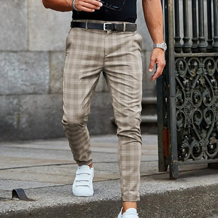 Pantalon à Carreaux Décontracté pour Hommes
