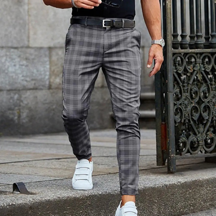 Pantalon à Carreaux Décontracté pour Hommes