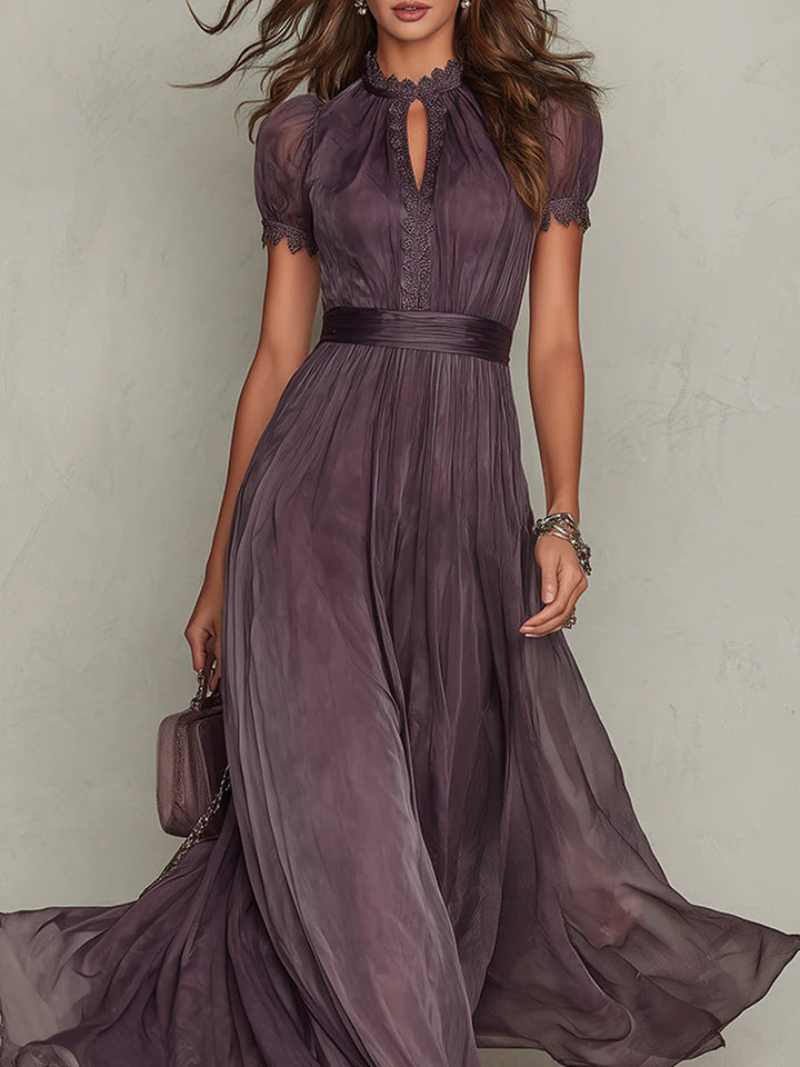 Ashley | Robe Maxi Chiffon Vintage Élégante