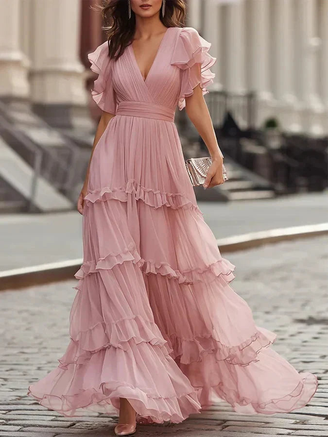 Zoe | Robe de Mariée Maxi Élégante Rose Clair