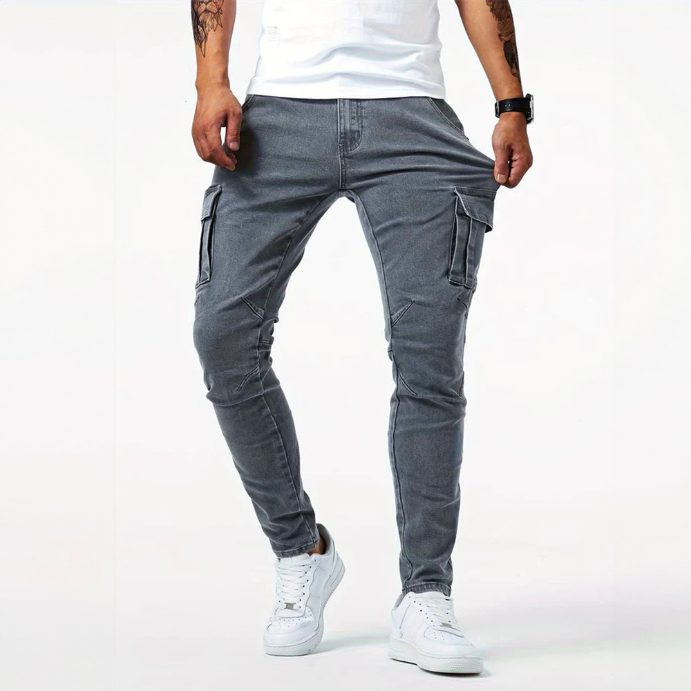 Jeans cargo extensibles