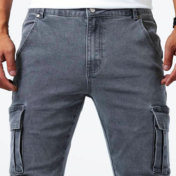 Jeans cargo extensibles