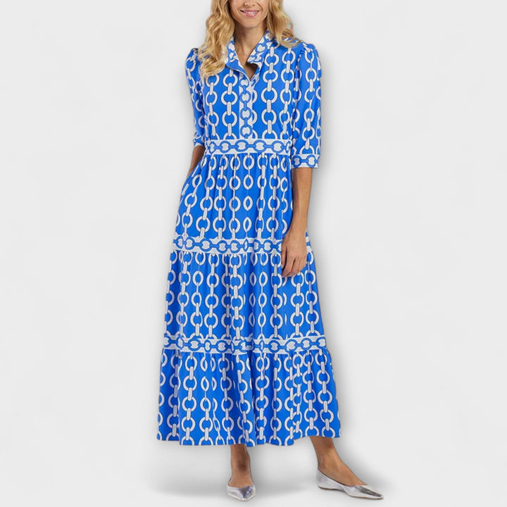 Sofia - Robe midi avec détails en chaîne