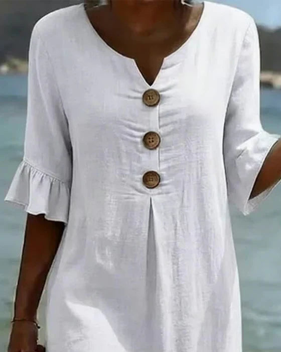 Robe d'été blanche au style floral
