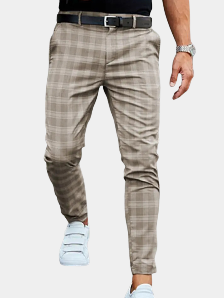 Pantalon à Carreaux Décontracté pour Hommes