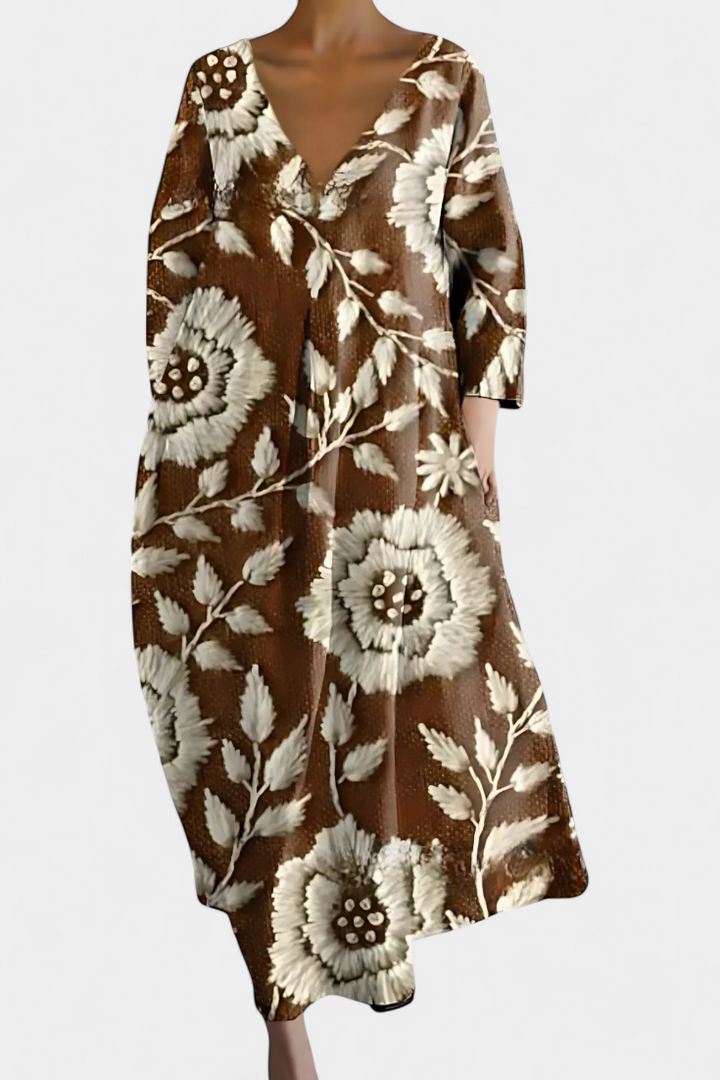 Ana - Robe fluide à motifs