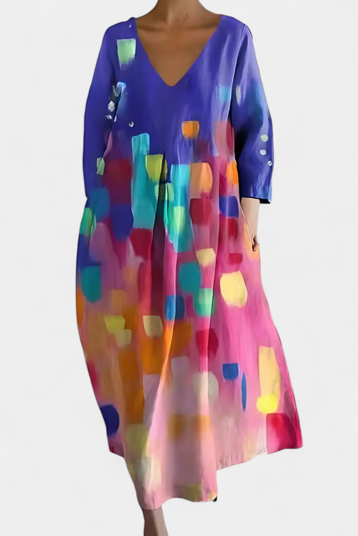 Ana - Robe fluide à motifs