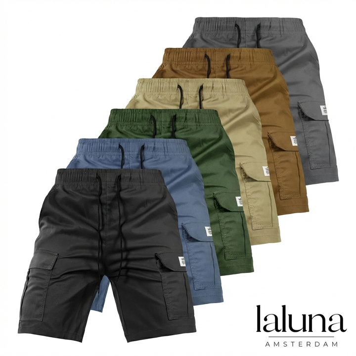 Pantalon Cargo Court d'Été avec Taille Élastique