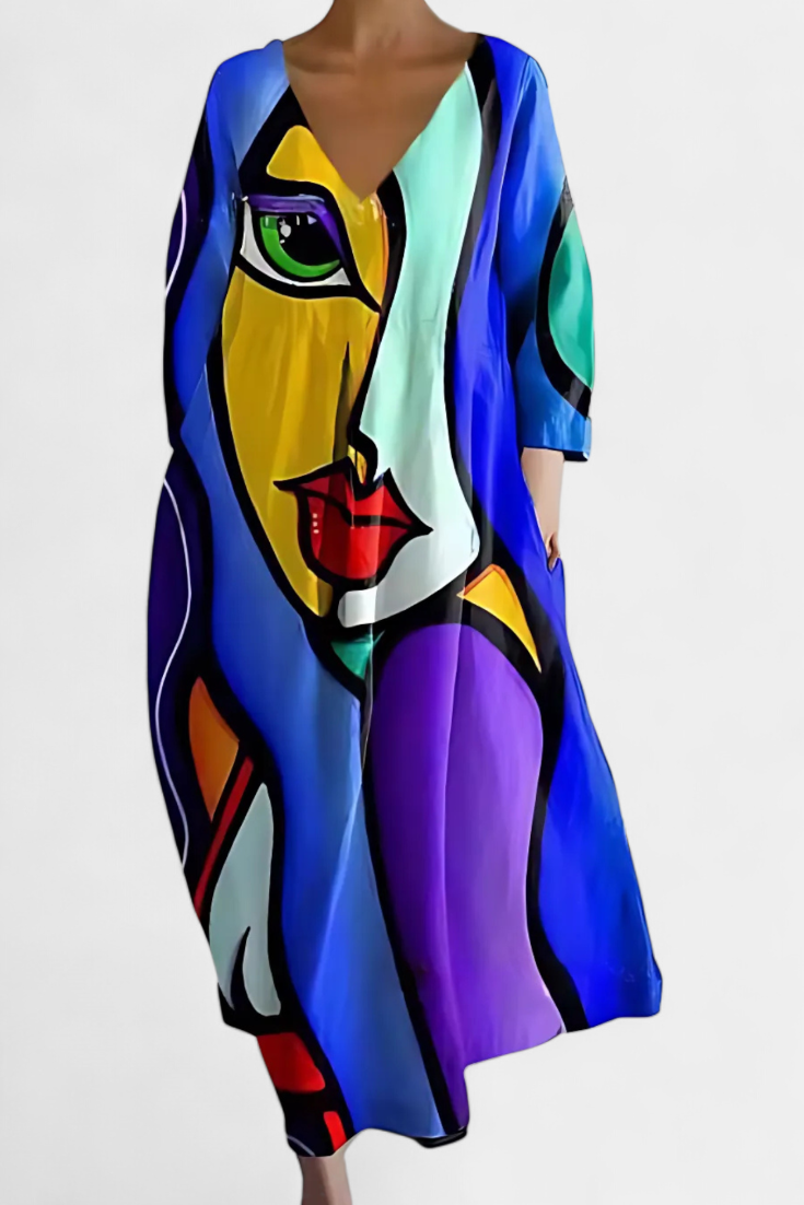 Ana - Robe fluide à motifs